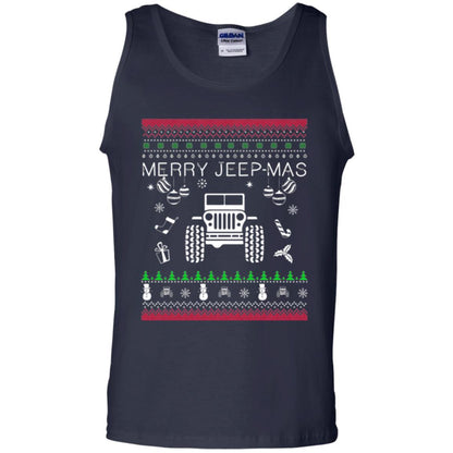 Christmas T-shirt Mery Jeep-mas Jeep Ugly Navy