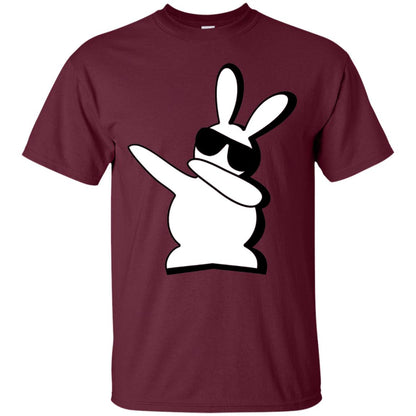 Dabbing Hip Hop Bunny Easter Shirt Maroon