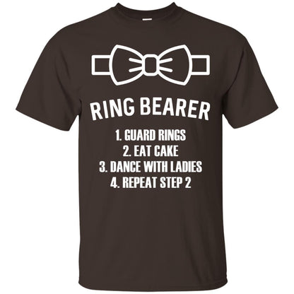 Kids Ring Bearer T-shirt Boys Wedding Shirt Dark Chocolate