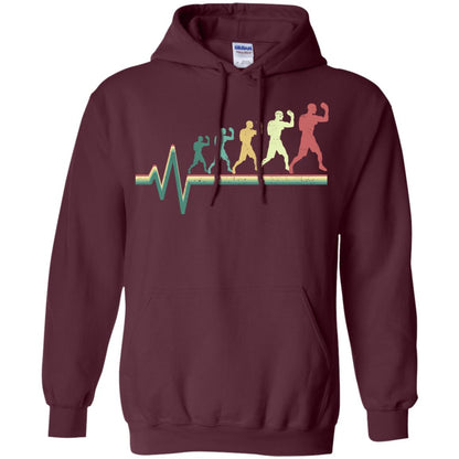 Boxing Heartbeat Boxer Gift Shirt Maroon