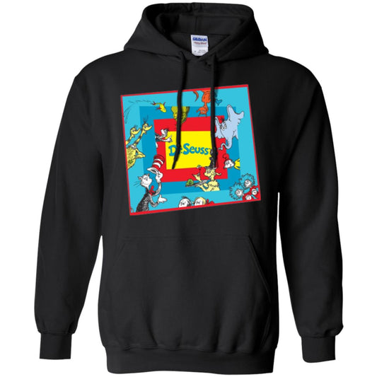 Dr. Seuss Character National Wear Red Day T-shirt Black