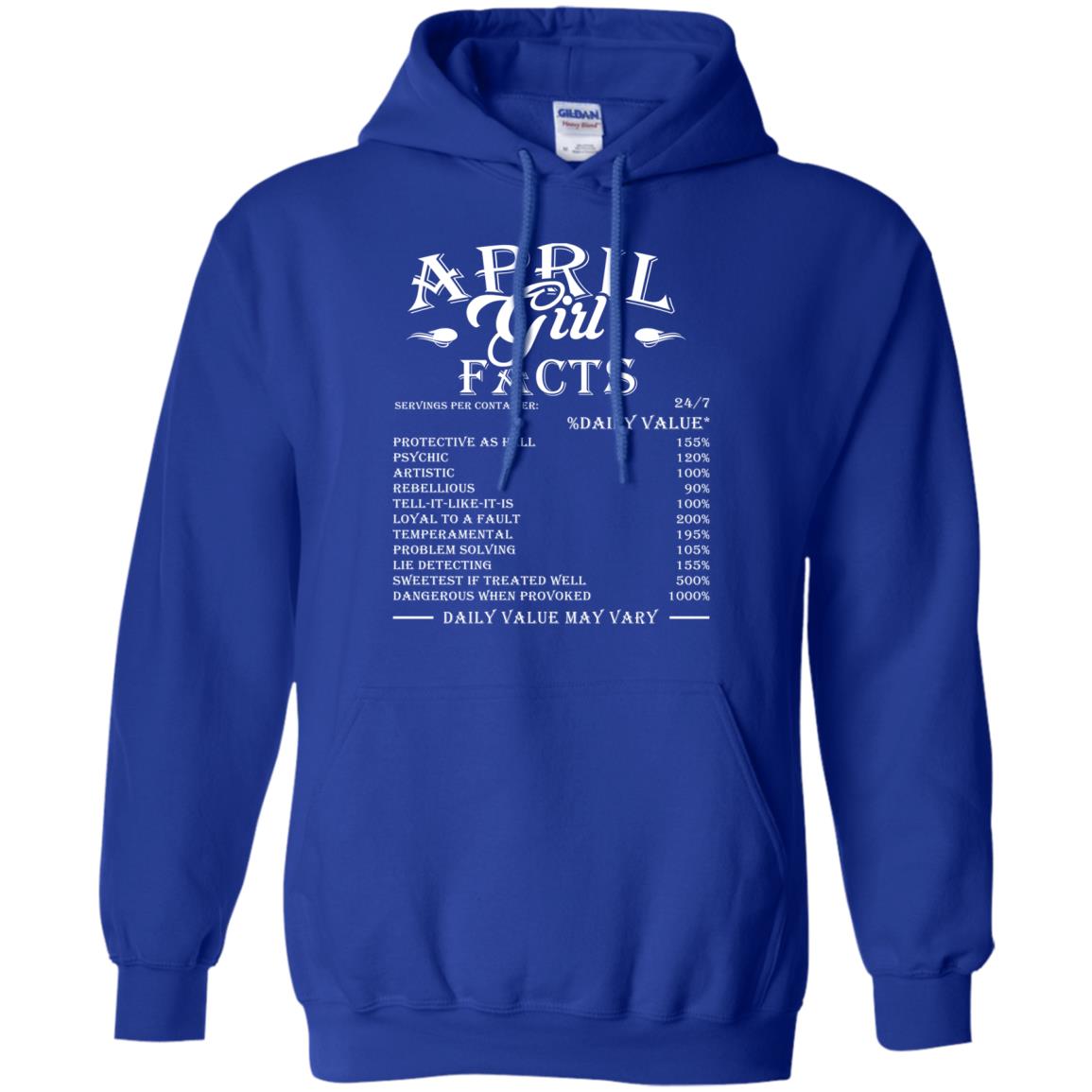 April Girl Facts T-shirt Royal