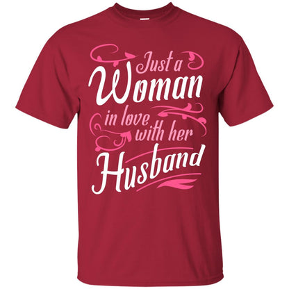 Just A Woman In Love With Her Husband Shirt For Wife Cardinal