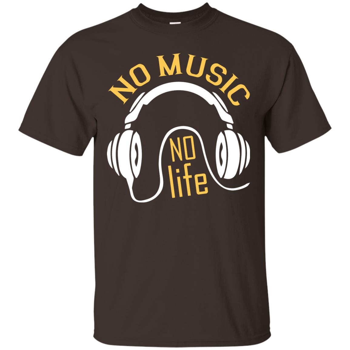 No Music No Life Music Lover Shirt Dark Chocolate