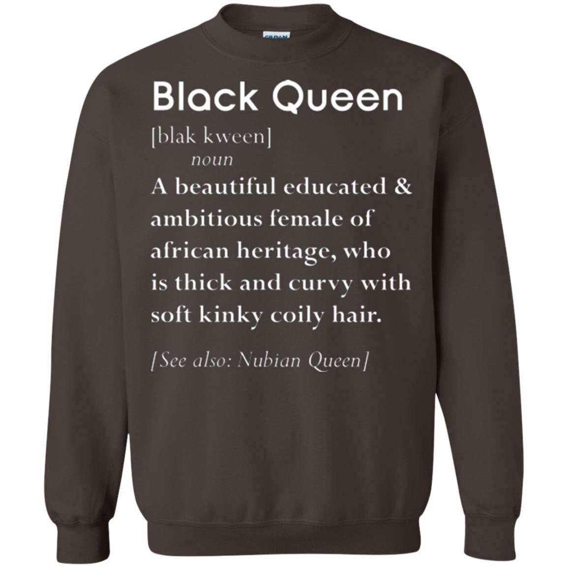 Nubian Queen T-shirt Black Queen Definition Dark Chocolate