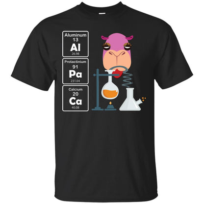 Al-pa-ca Funny Element Chemistry Alpaca Lover Shirt Black