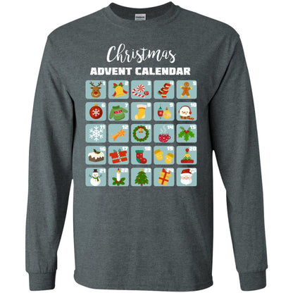 Christmas Calendar December 2018 Gift Shirt Dark Heather