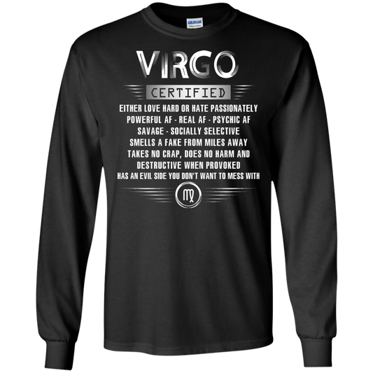 Virgo Certified Either Love Hard Or Hate Passionately Powerful Af T-shirt Black