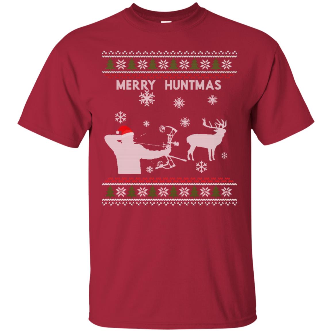 Hunting Christmas X-mas Gift Shirt For Mens Cardinal