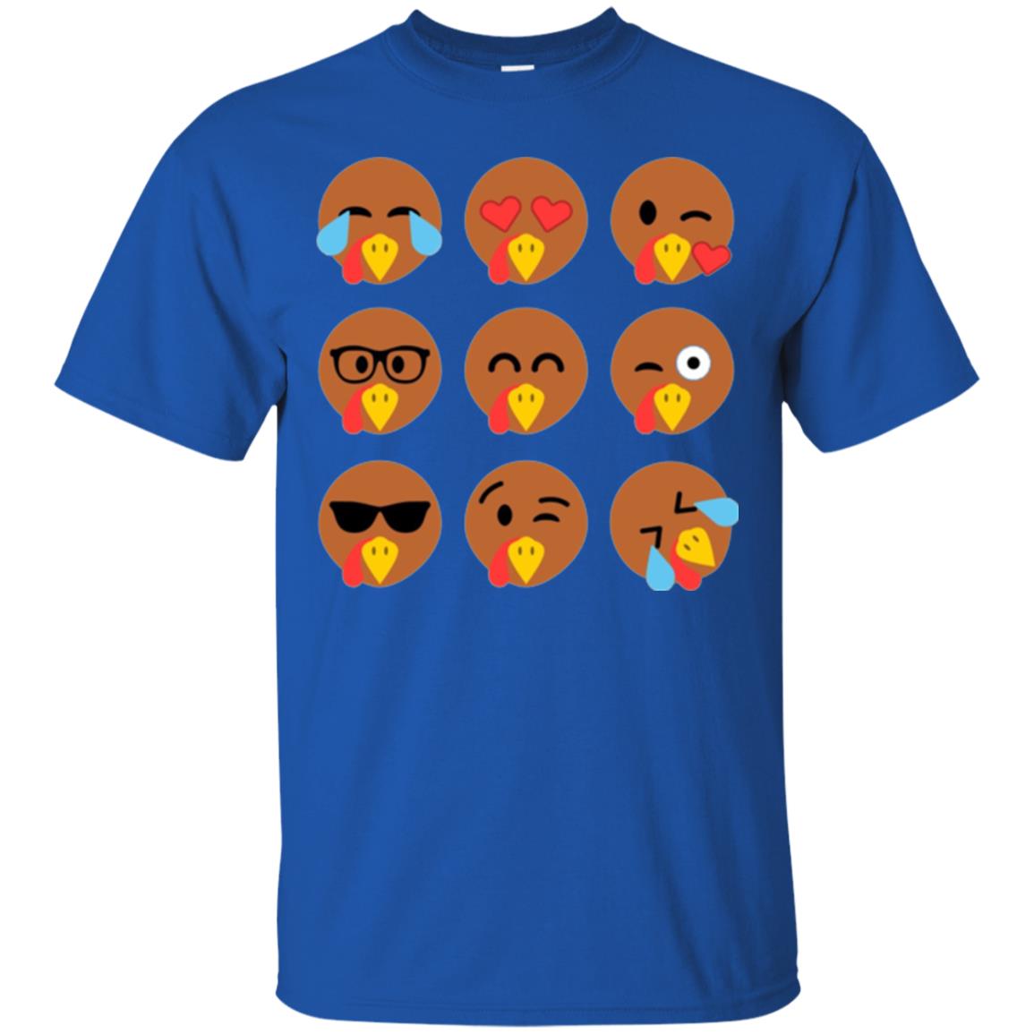 Thanksgiving T-shirt Turkey Emojis Royal