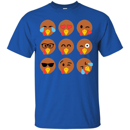 Thanksgiving T-shirt Turkey Emojis Royal