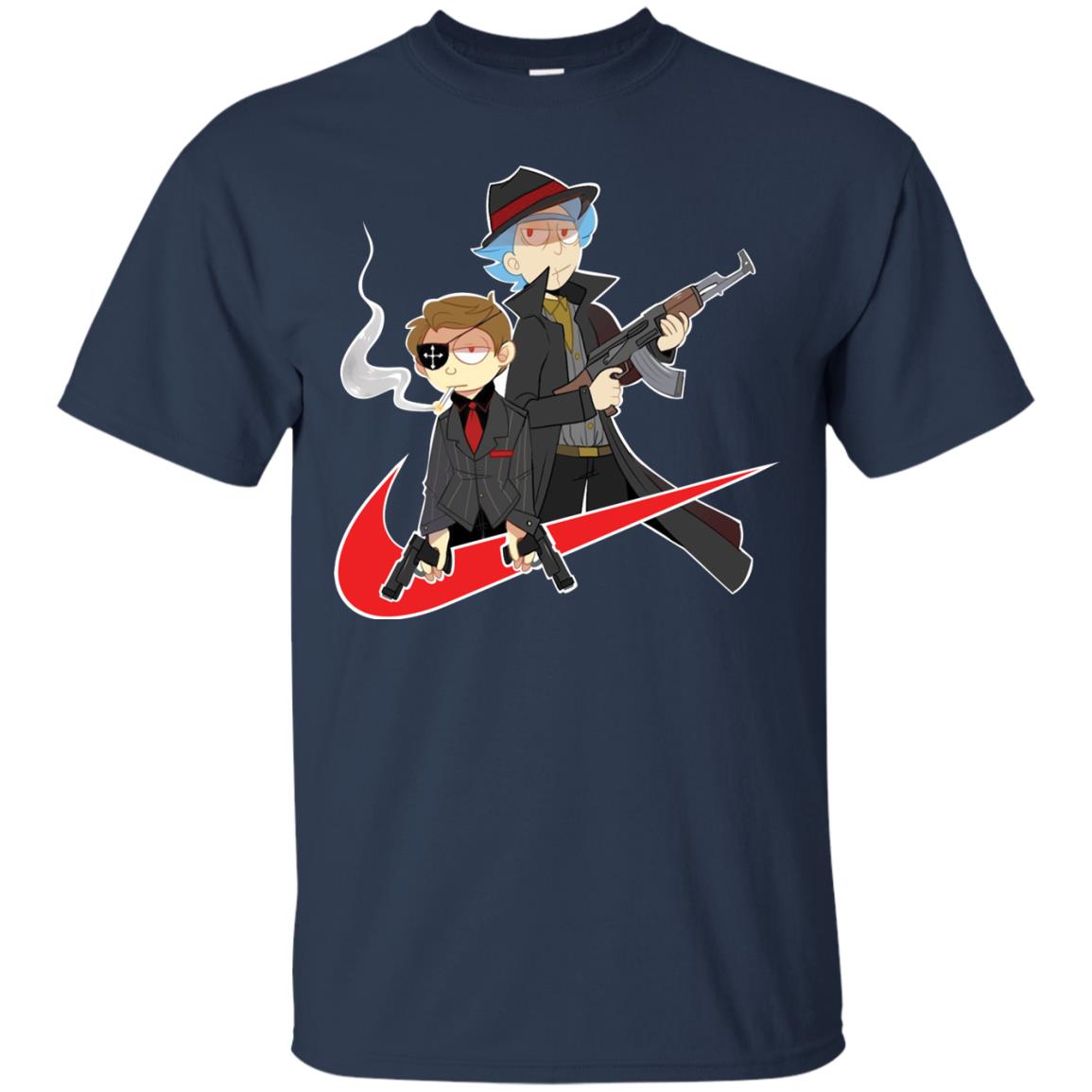 Rick And Morty Cartoon Shirt Navy
