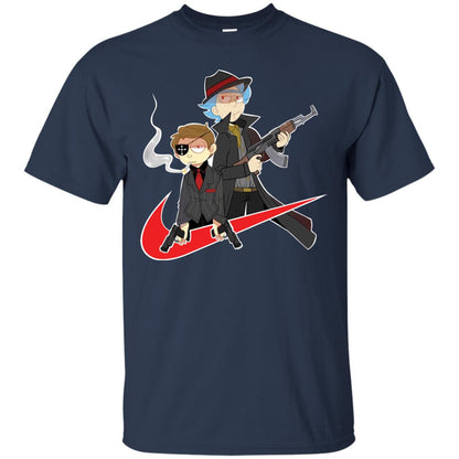 Rick And Morty Cartoon Shirt Navy