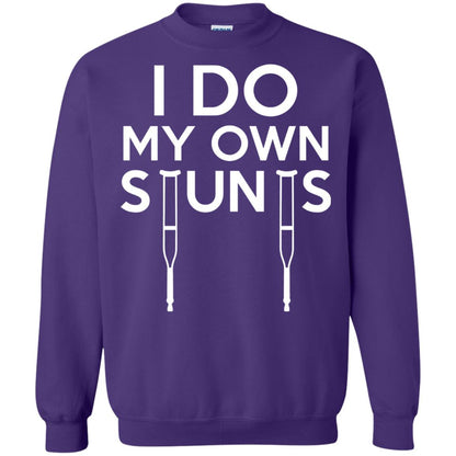 Funny I Do My Own Stunts Broken Leg Get Well Gift T-shirt Purple