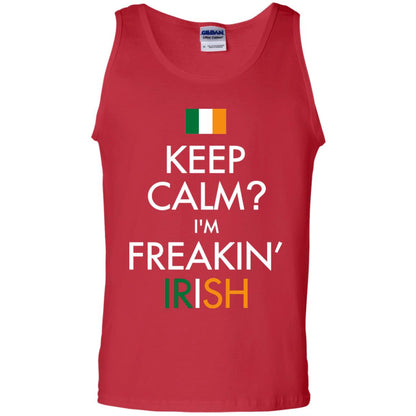 Keep Calm I_m Freakin_ Irish Saint Patrick_s Day Shirt Red