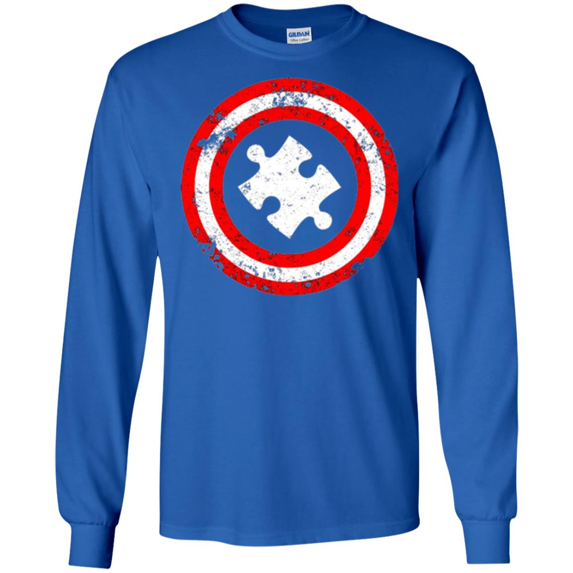Autism Awareness T-shirt Captain Autism Superhero Royal