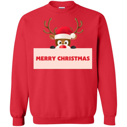 Christmas T-shirt Reindeer Merry Christmas T-shirt Red