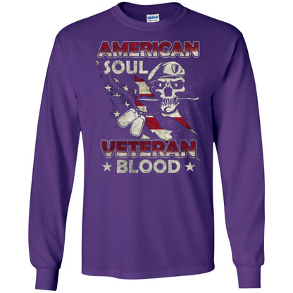 American Soul Veteran Blood Shirt Purple