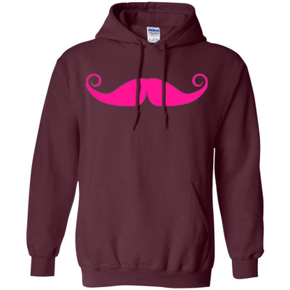 Pink Mustache T-shirt Funny Gift For Men Maroon