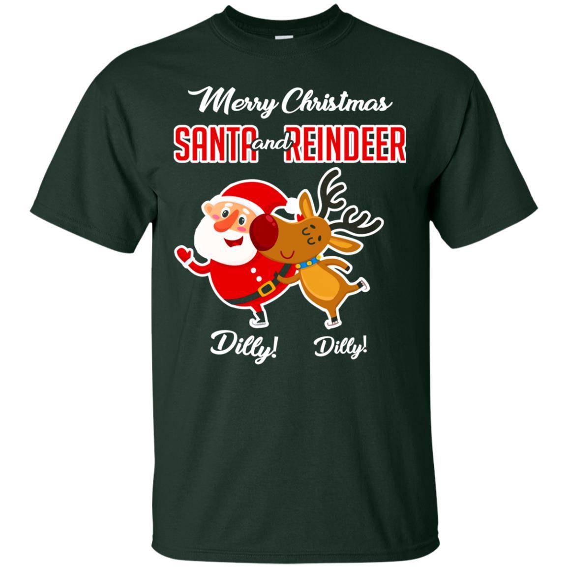Christmas T-shirt Merry Christmas Dilly Dilly Forest Green