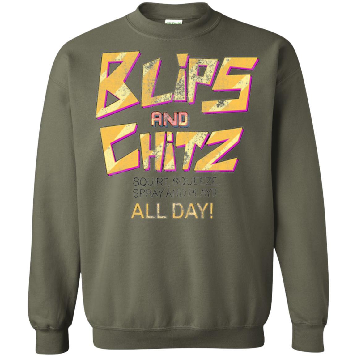 Cartoon T-shirt Vintage Blips And Chitz Military Green