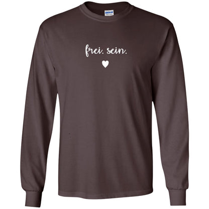 Frei Sein To Be Free German Inspirational Shirt Dark Chocolate