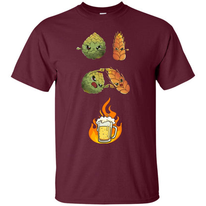 Beer Lover T-shirt Beer Fusion Maroon