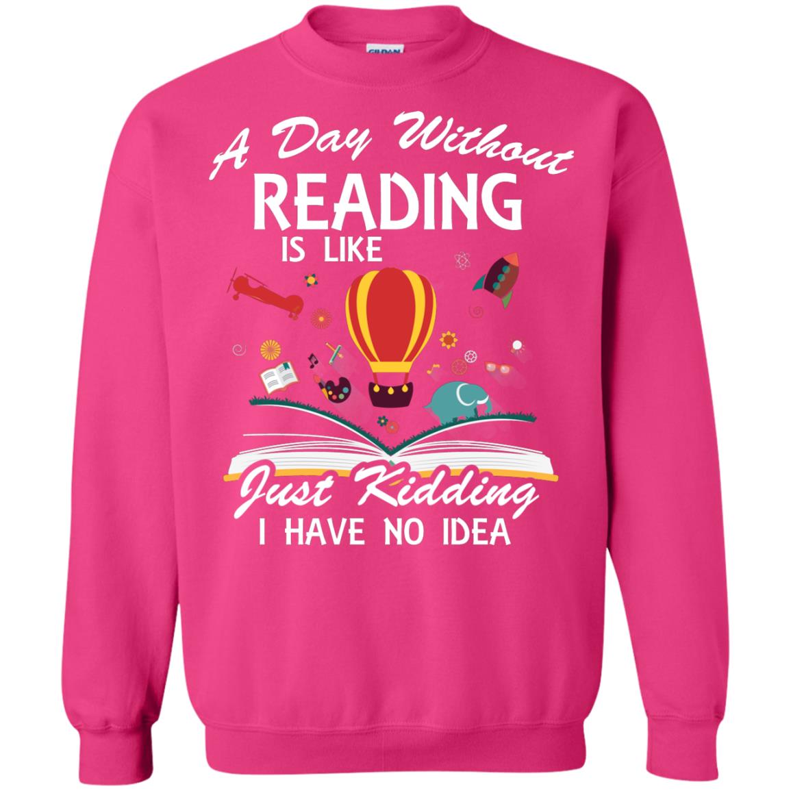 A Day Without Reading Is Like Bookworm T-shirt Heliconia