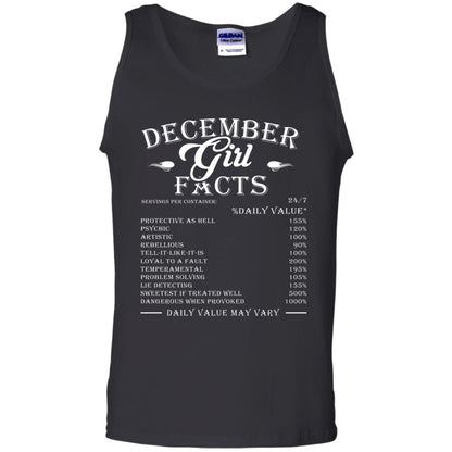 December Girl Facts T-shirt Black