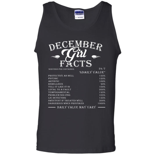 December Girl Facts T-shirt Black
