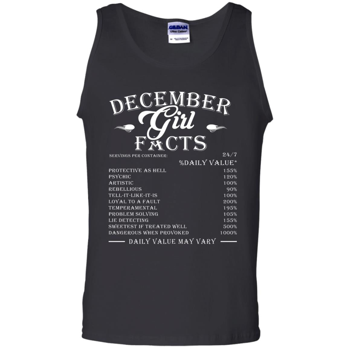 December Girl Facts T-shirtG220 Gildan 100% Cotton Tank Top