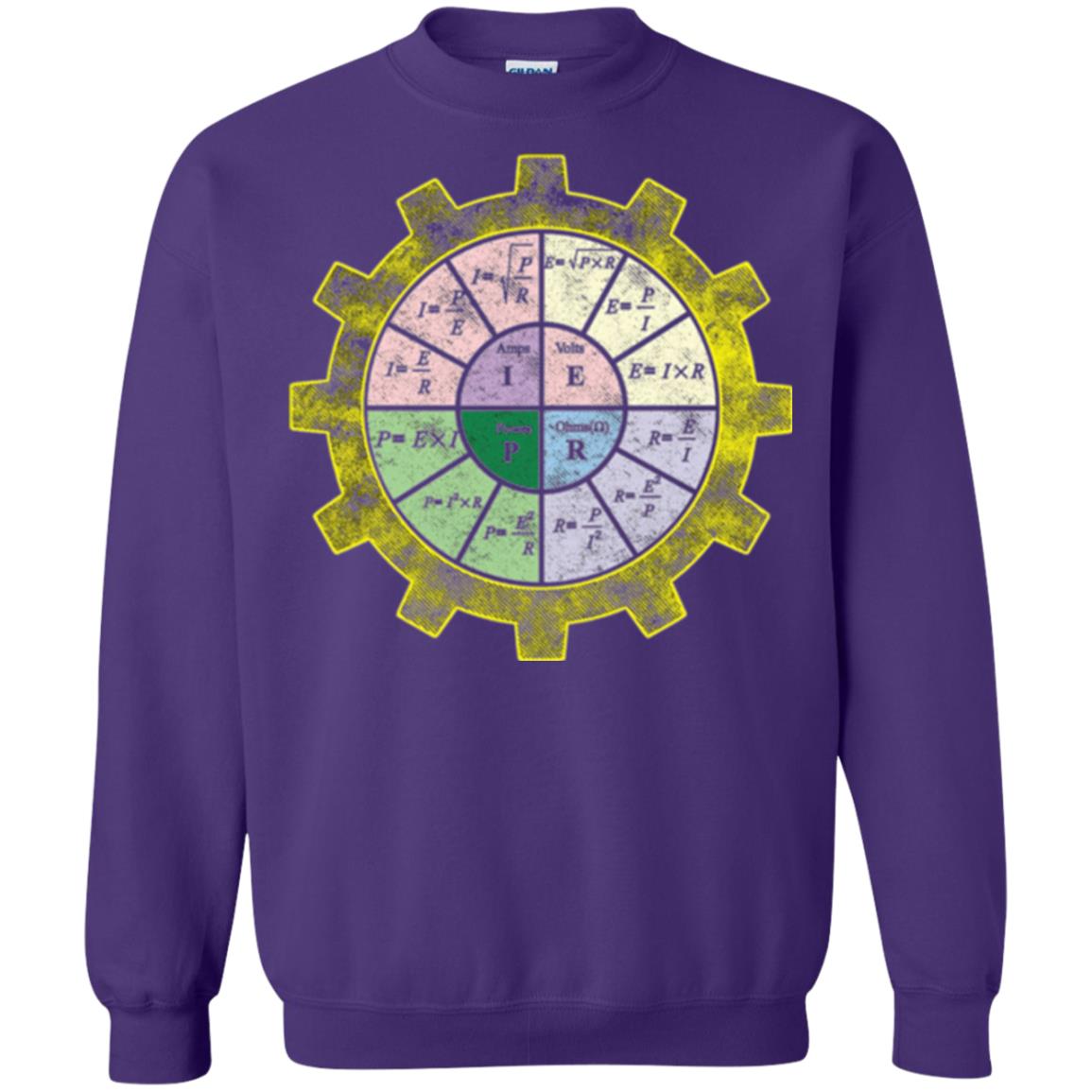 Ohms Law Shirt-ohms Law Diagram Electrical Engineer T-shirt Purple
