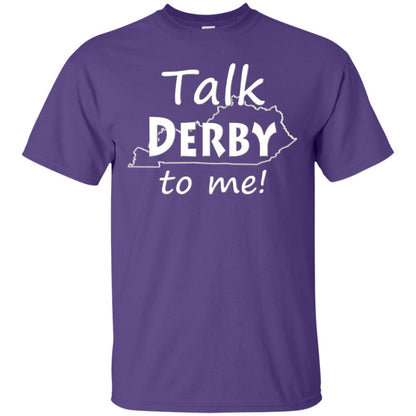 Talk Derby To Me Derby Horse Race Funny Festivities T-shirt Purple