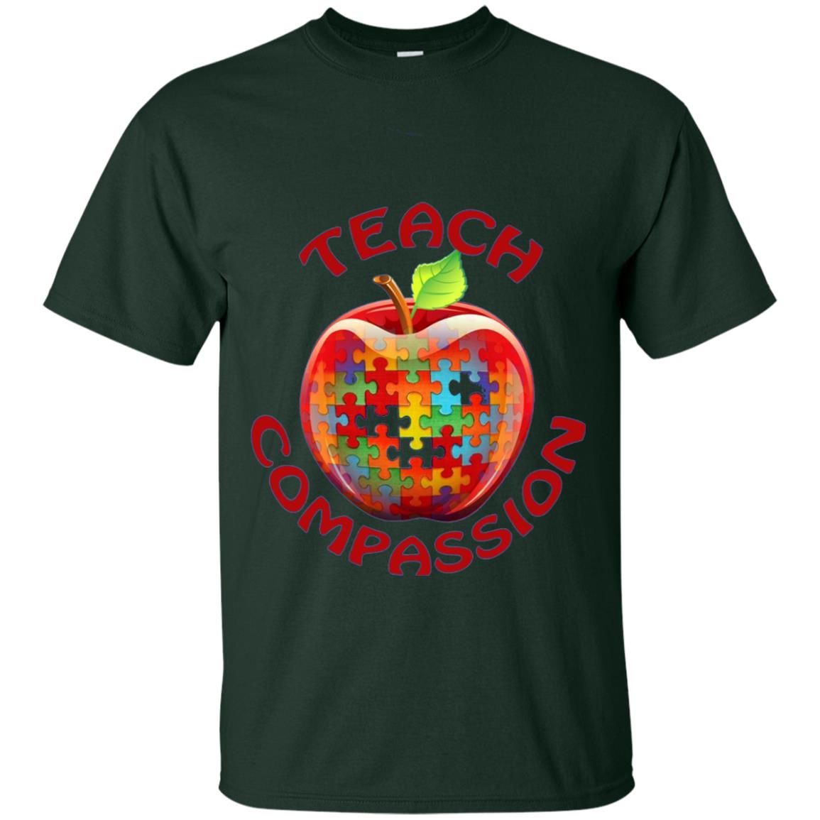 Teach Compassion Autism Awareness T-shirt Forest