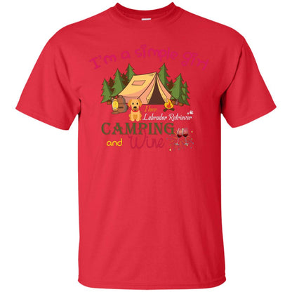 I’m A Simple Girl I Love Labrador Camping And Wine Shirt Red
