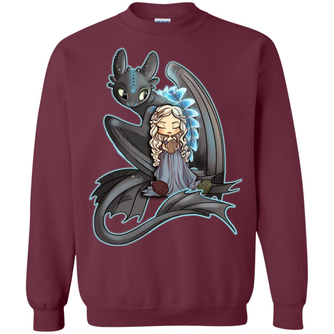 Dragon Night Fury Cartoon Shirt Maroon