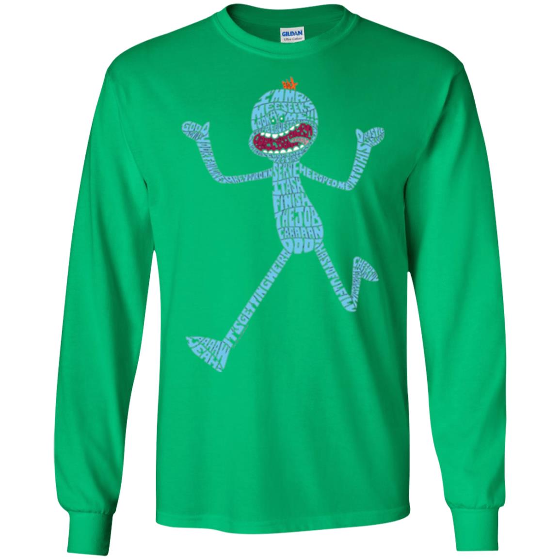 Cartoon T-shirt It_s Mr. Meeseeks Typography Irish Green