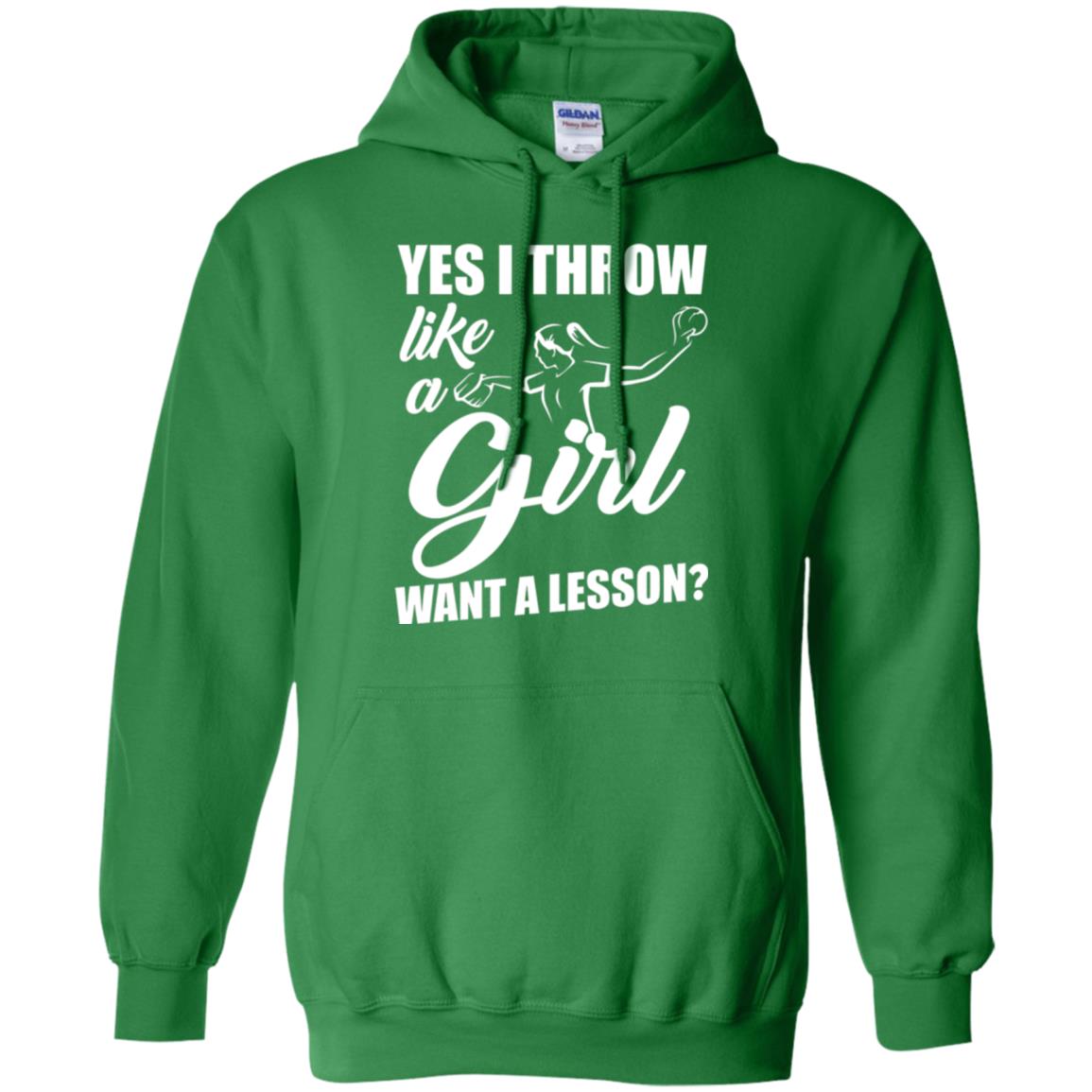 Softball T-shirt Yes I Throw Like A Girl Want A Lesson Irish Green