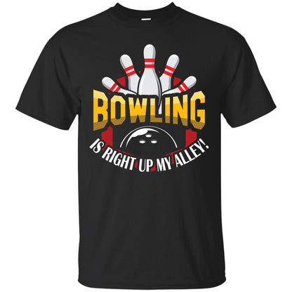 Bowler T-shirt Bowling Is Right Up My Alley Black