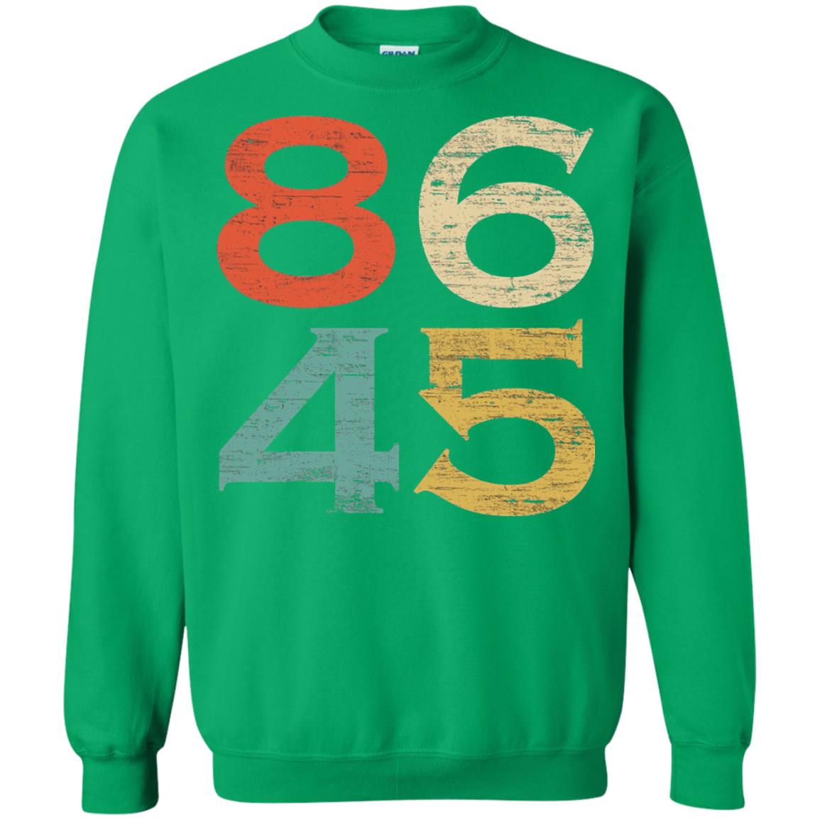 Classic Vintage Style 86 45 Anti Trump T-shirt Irish Green