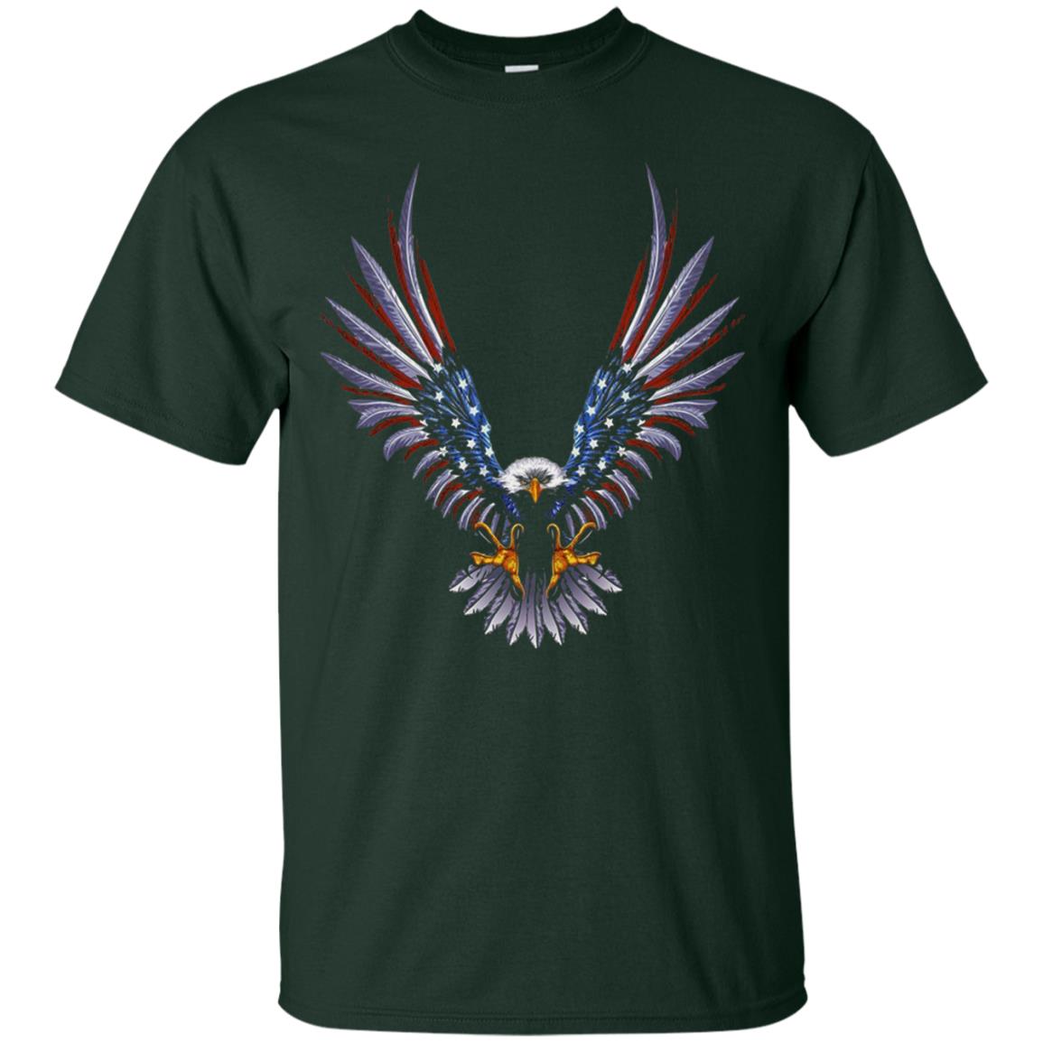 Patriotic T-shirt Eagle American Forest