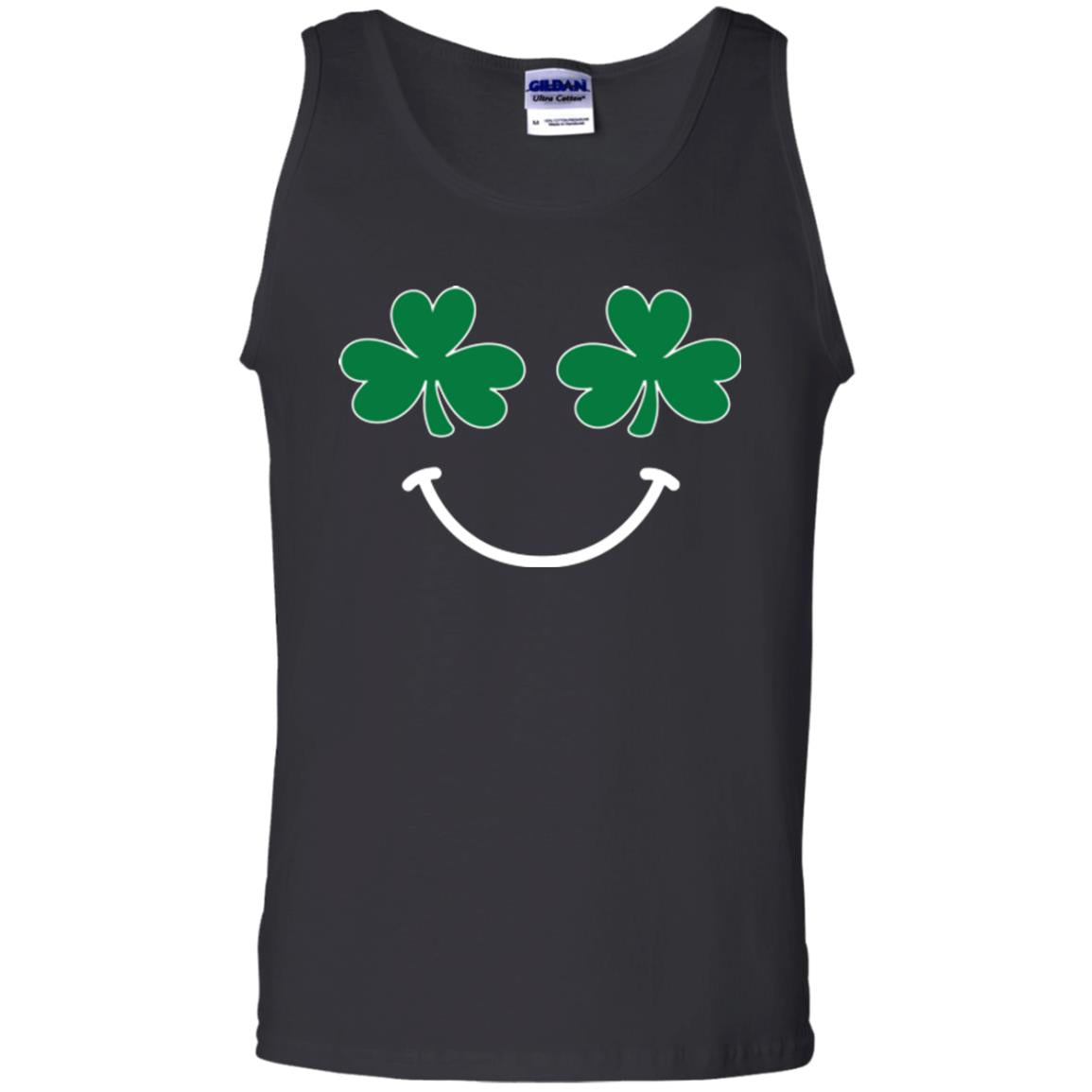 Saint Patrick's Day T-shirt Smiling Shamrocks Black
