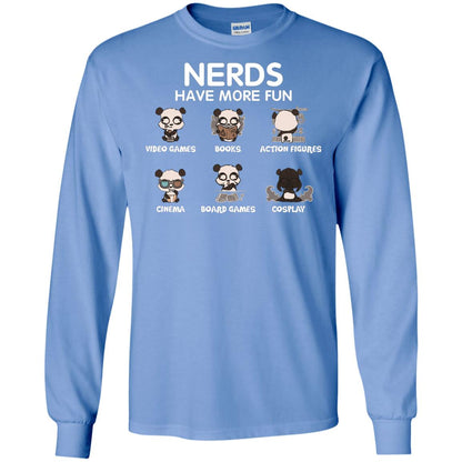 Nerds Have More Fun Video Games Books Action Figures Shirts Carolina Blue