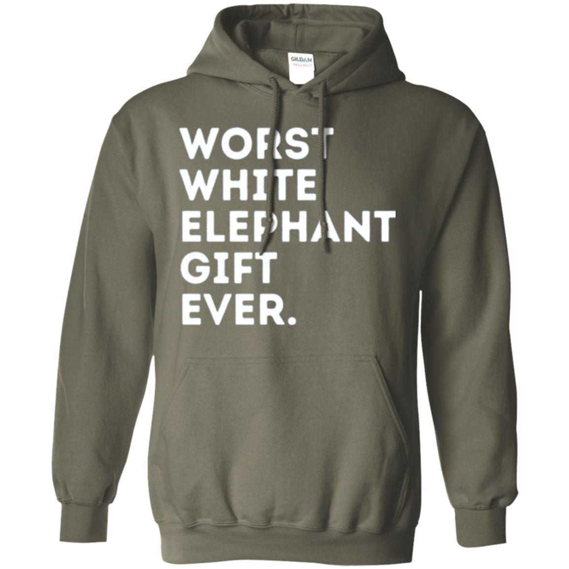 Best Worst White Elephant T-shirt Military Green