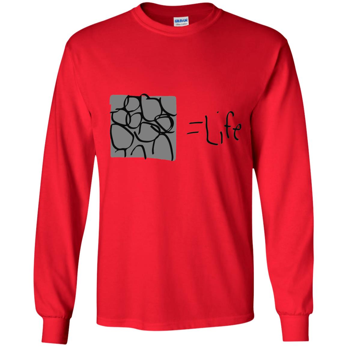 Cobblestone Equals Life Video Game Gamers Shirt Red