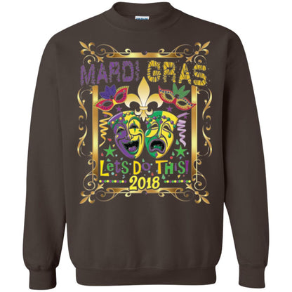 Mardi Gras Let_s Do This 2018 T-shirt Dark Chocolate