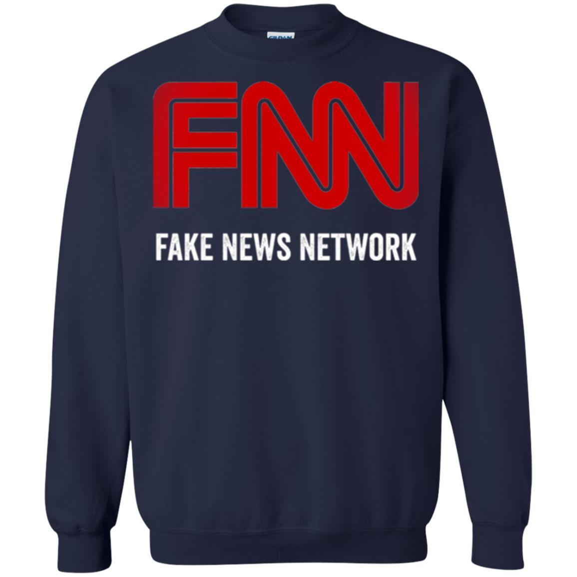 Anti Trump T-shirt Fnn The Fake News Network Navy