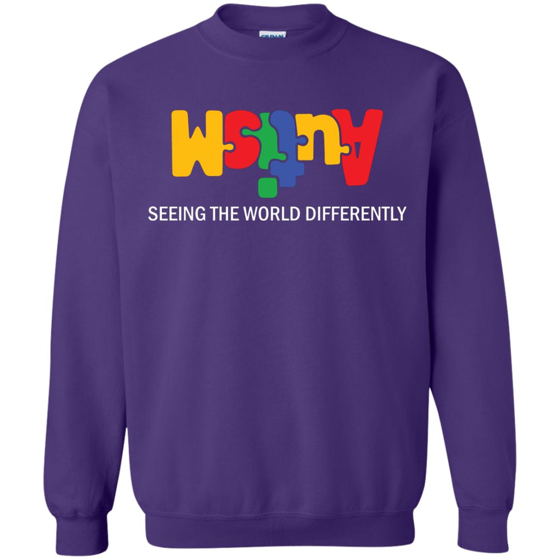 Autism Awareness T-shirt Seeing The World Differently Purple