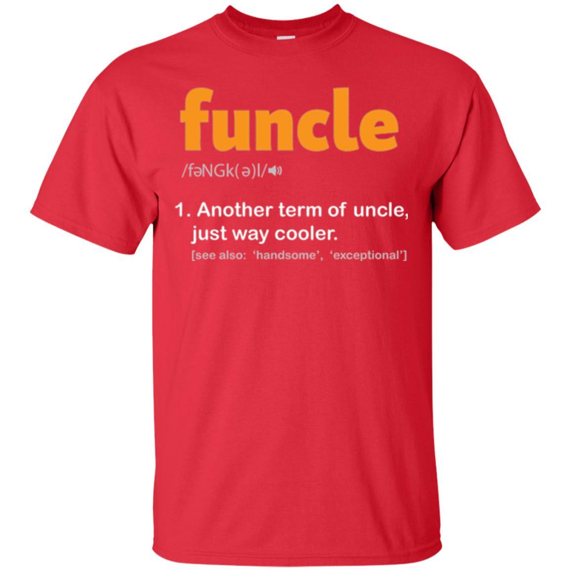 Funcle Definition T-shirt Funny Uncle Jokes Red