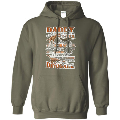 Daddy You Are My Favorite Dinosaur Shirt For Kids Military Green